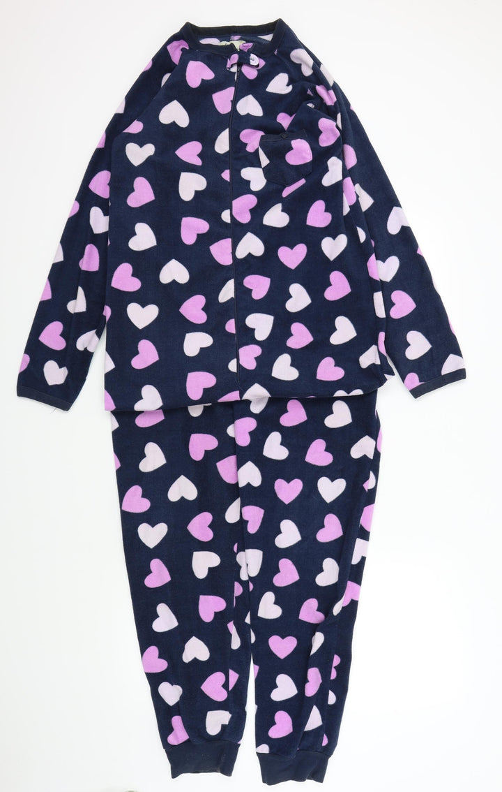 love to lounge Womens Blue Solid  Top One Piece Size 6  - LOVE HEART