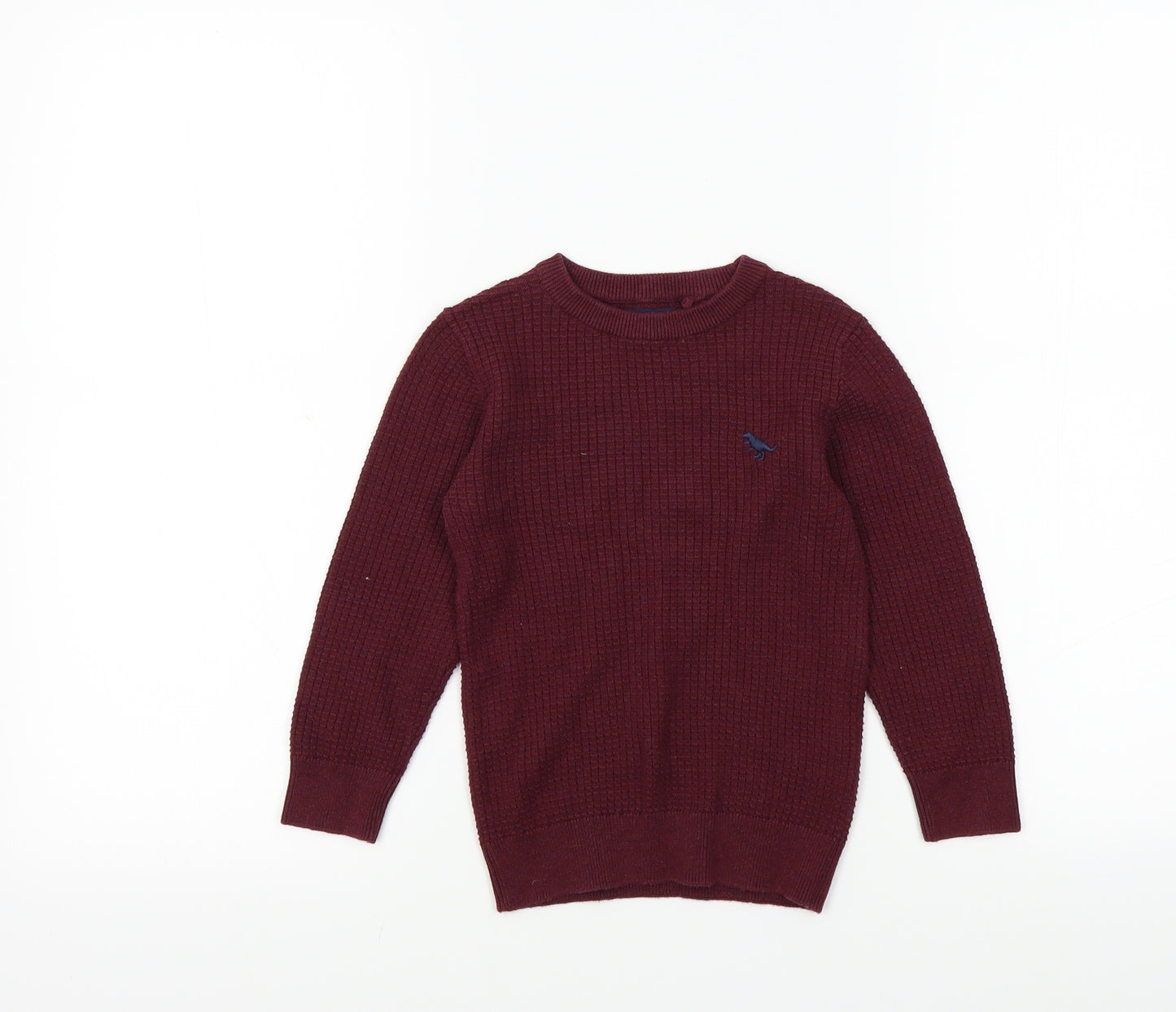 NEXT Boys Purple Colourblock  Pullover Jumper Size 2 Years