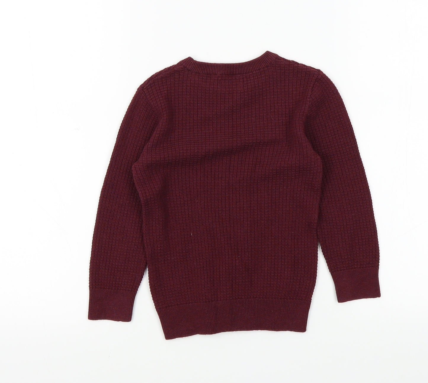 NEXT Boys Purple Colourblock  Pullover Jumper Size 2 Years