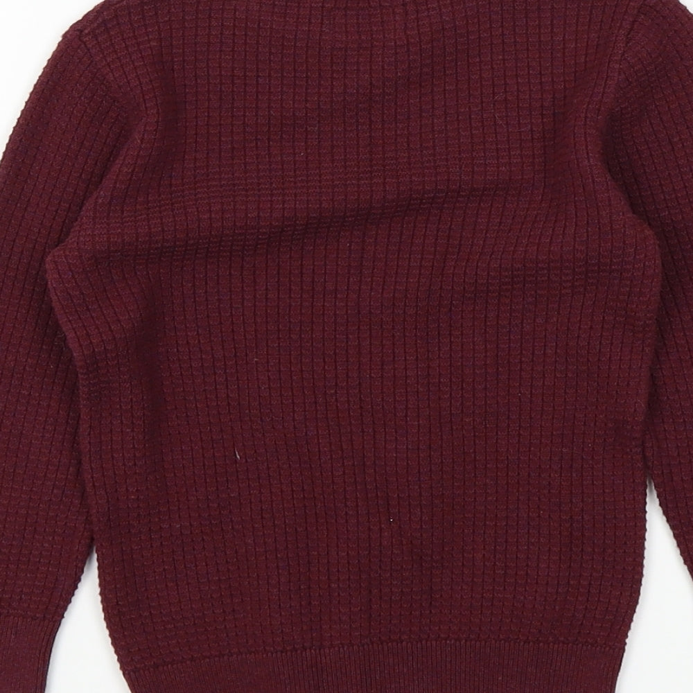 NEXT Boys Purple Colourblock  Pullover Jumper Size 2 Years