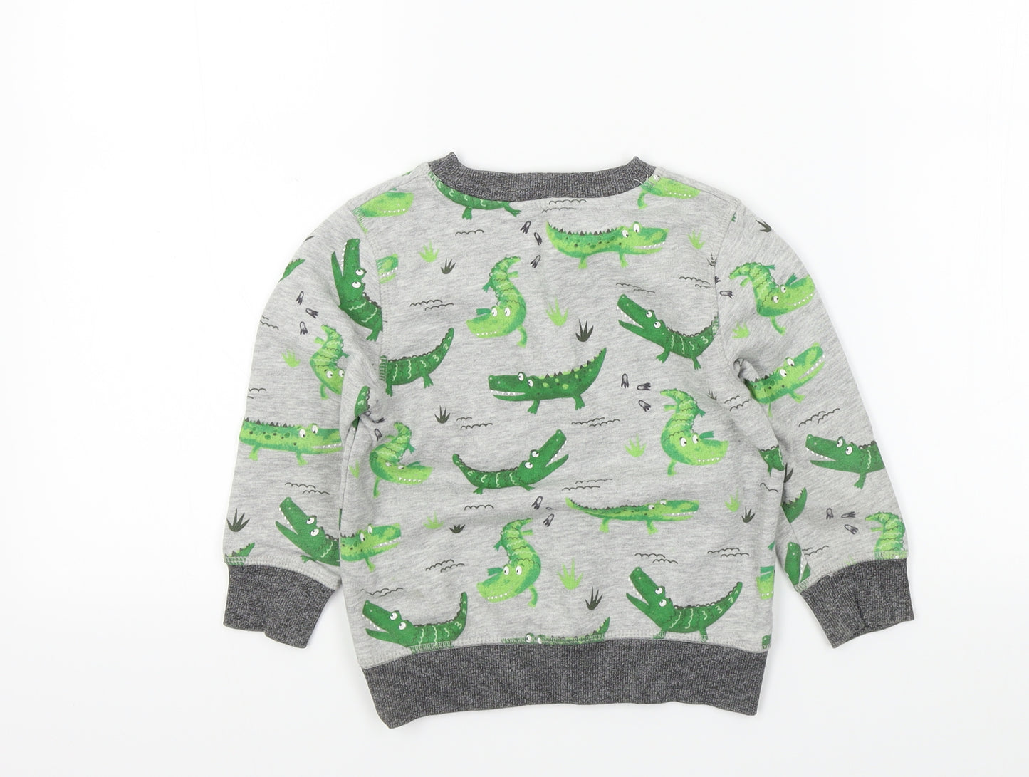 George Boys Grey Colourblock  Pullover Jumper Size 2-3 Years