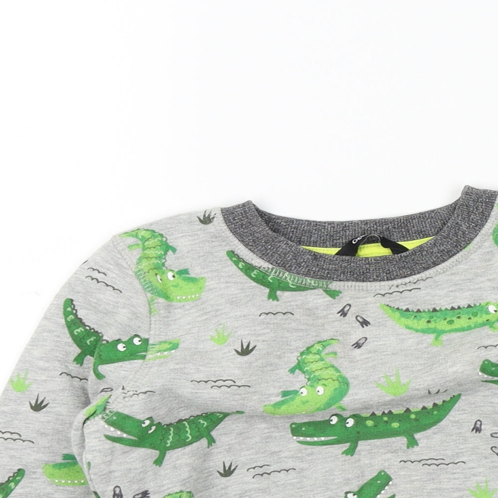 George Boys Grey Colourblock  Pullover Jumper Size 2-3 Years