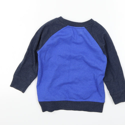 George Boys Blue Colourblock  Pullover Jumper Size 2-3 Years