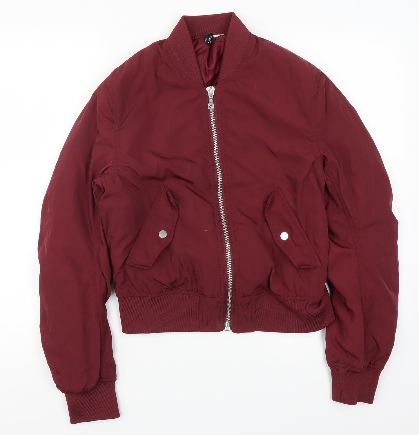 H&M Womens Red   Bomber Jacket Jacket Size 8