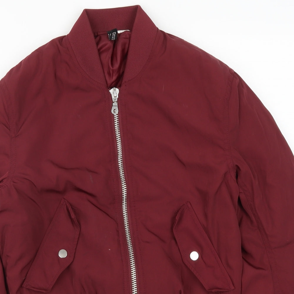 H&M Womens Red   Bomber Jacket Jacket Size 8