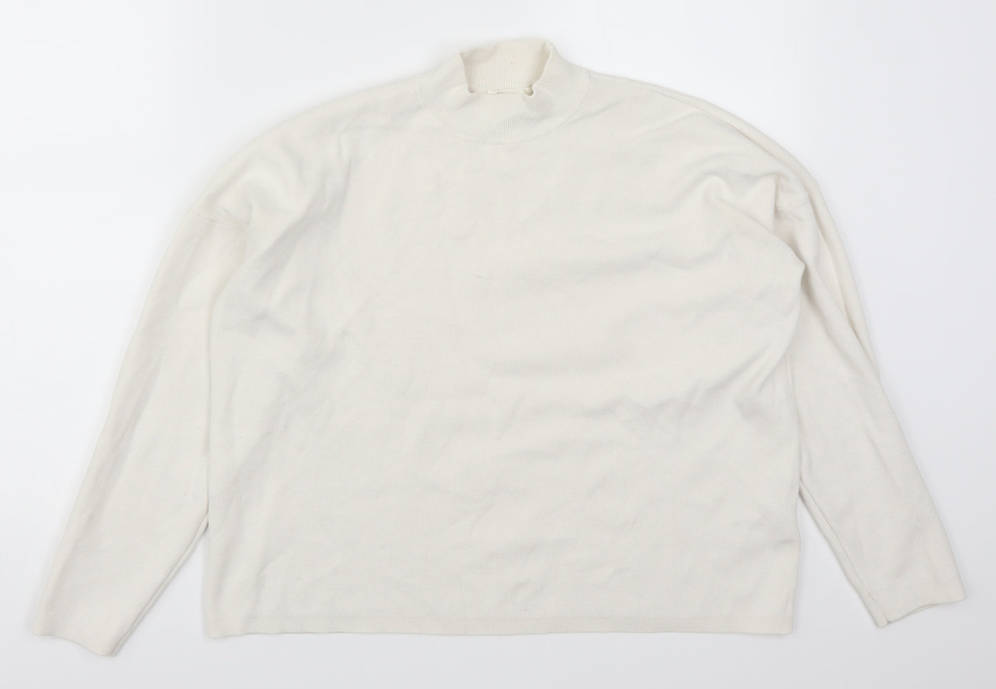 H&M Womens White   Pullover Jumper Size S