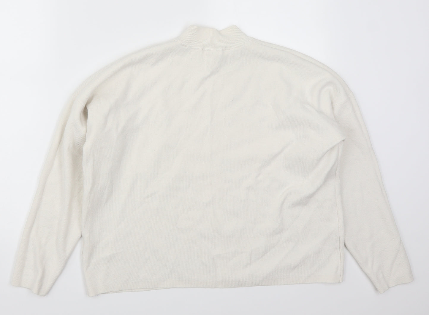 H&M Womens White   Pullover Jumper Size S