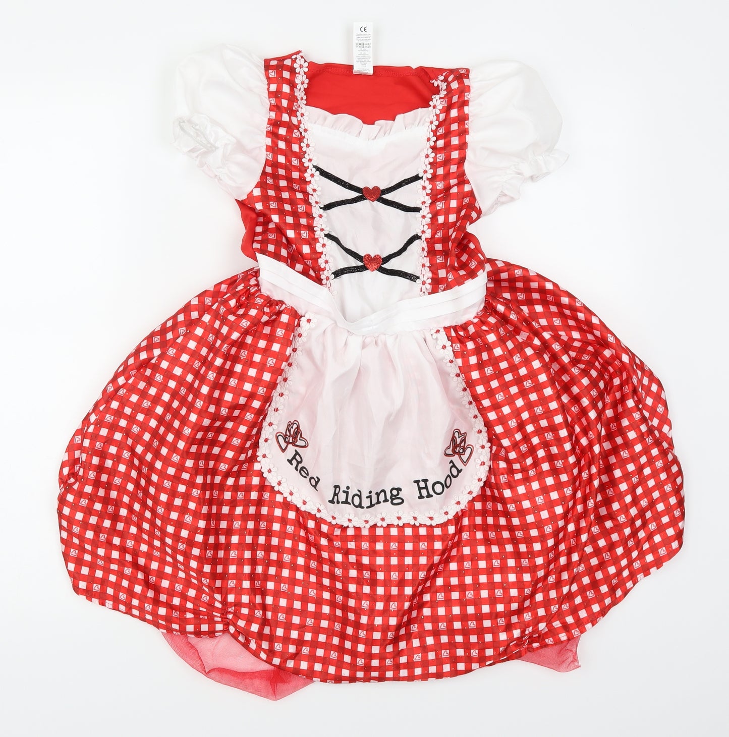 Tesco Girls Red Check  A-Line  Size 7-8 Years  - Little Red Riding Hood