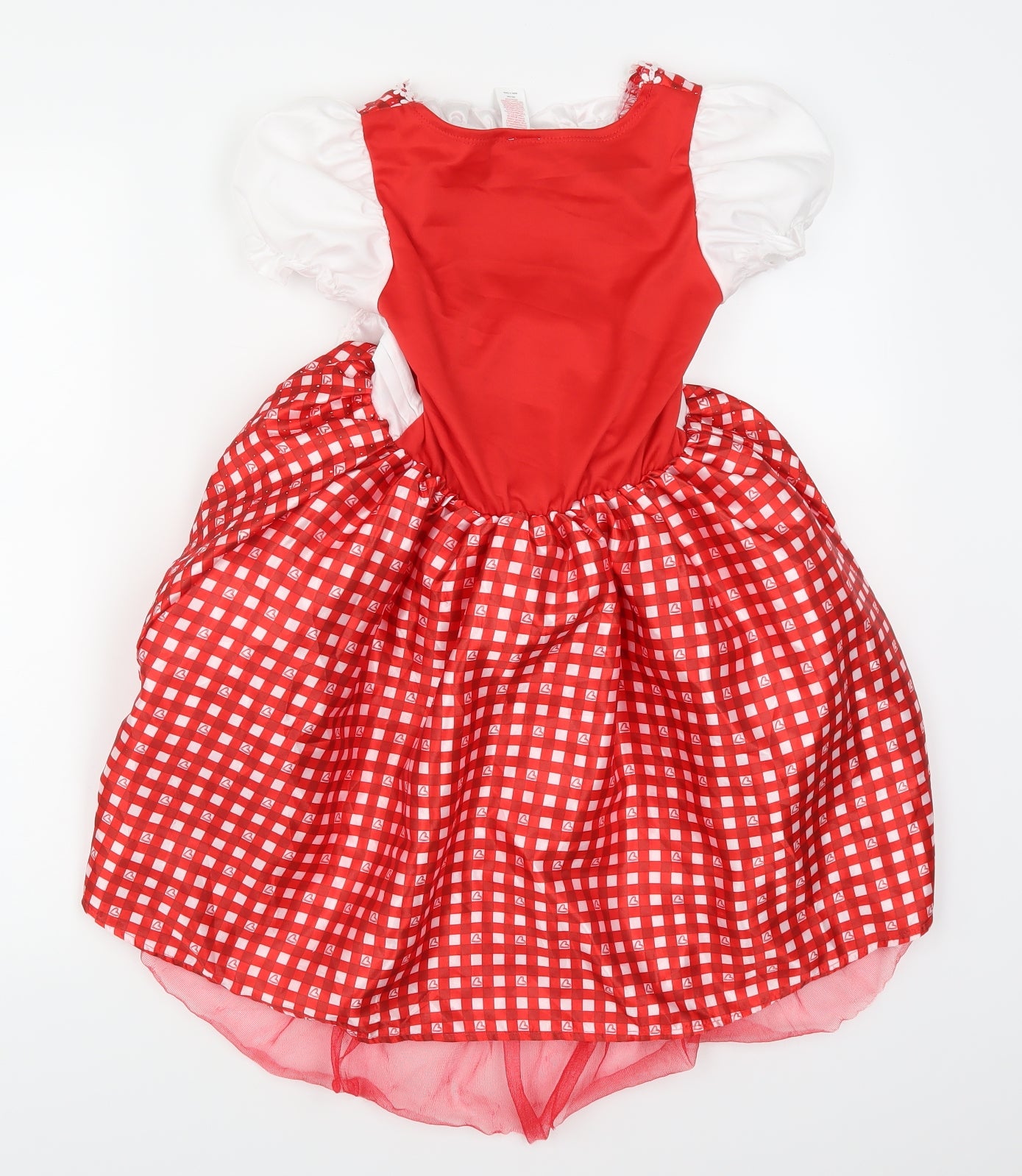 Tesco Girls Red Check  A-Line  Size 7-8 Years  - Little Red Riding Hood