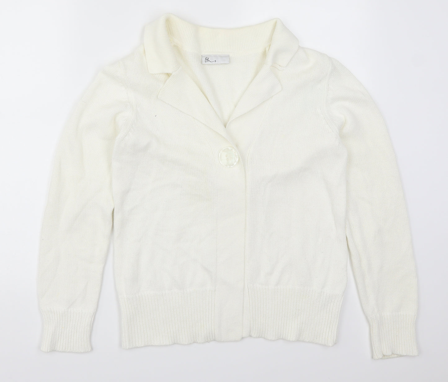 BHS Womens White   Cardigan Jumper Size 12
