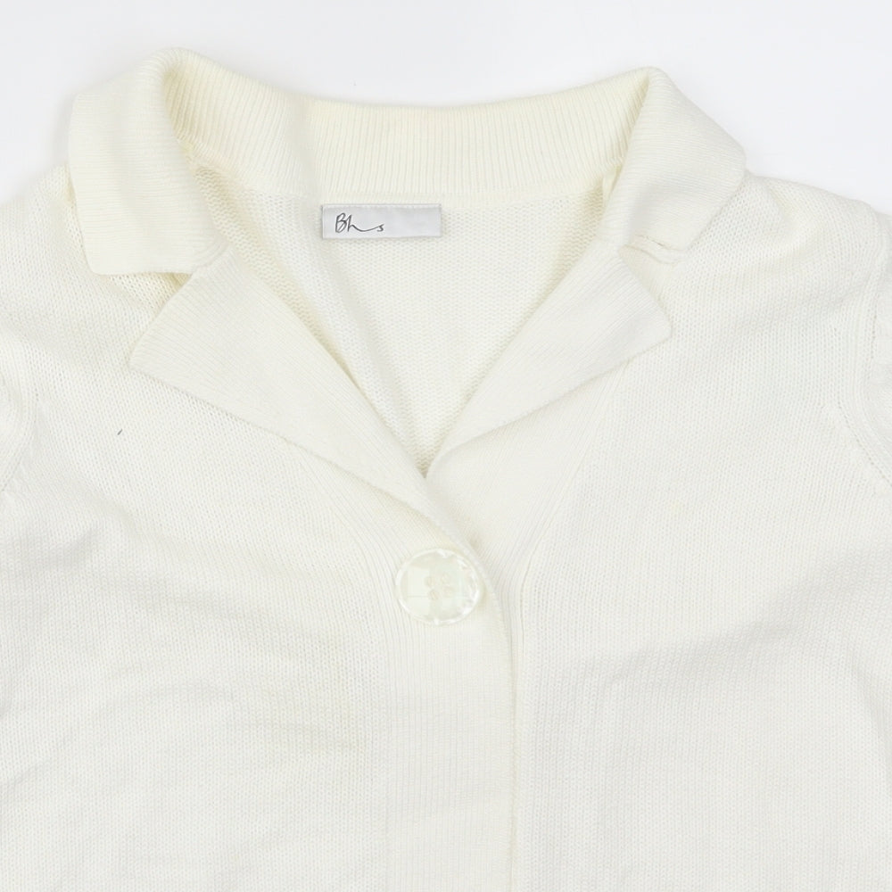 BHS Womens White   Cardigan Jumper Size 12