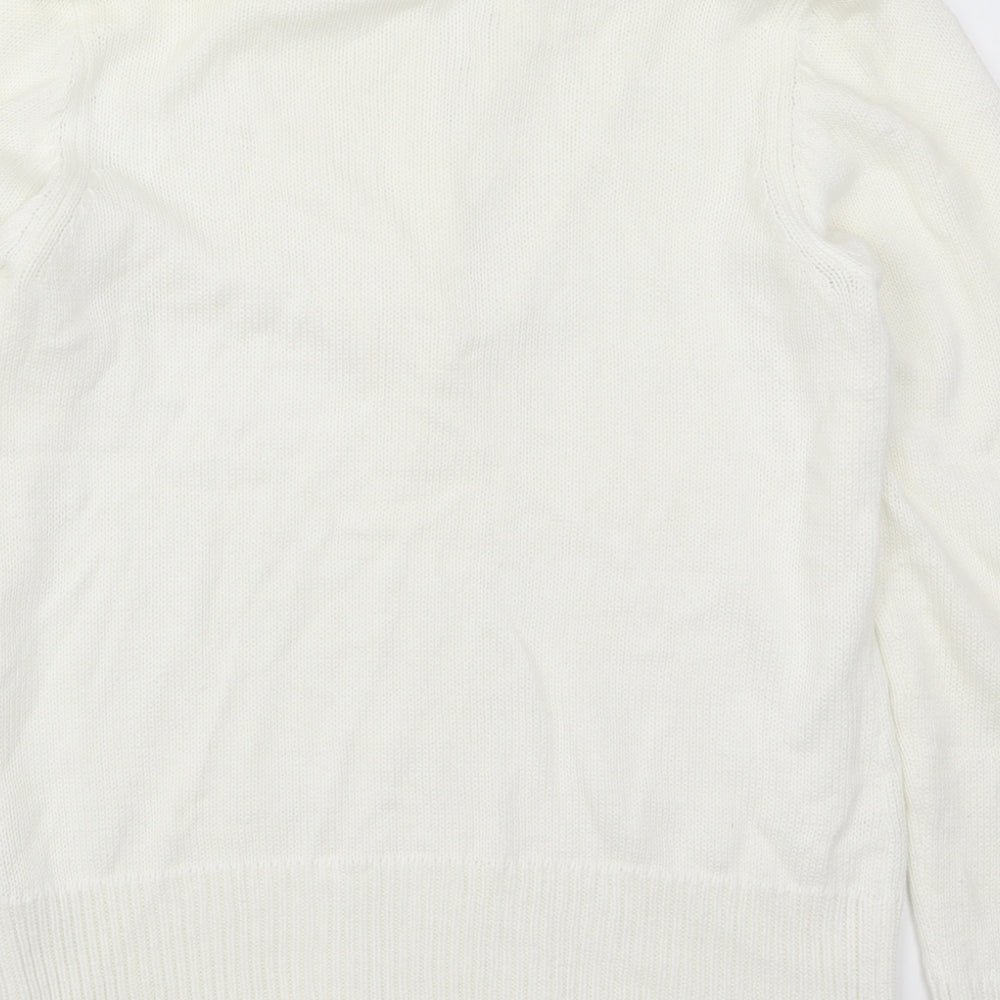 BHS Womens White   Cardigan Jumper Size 12