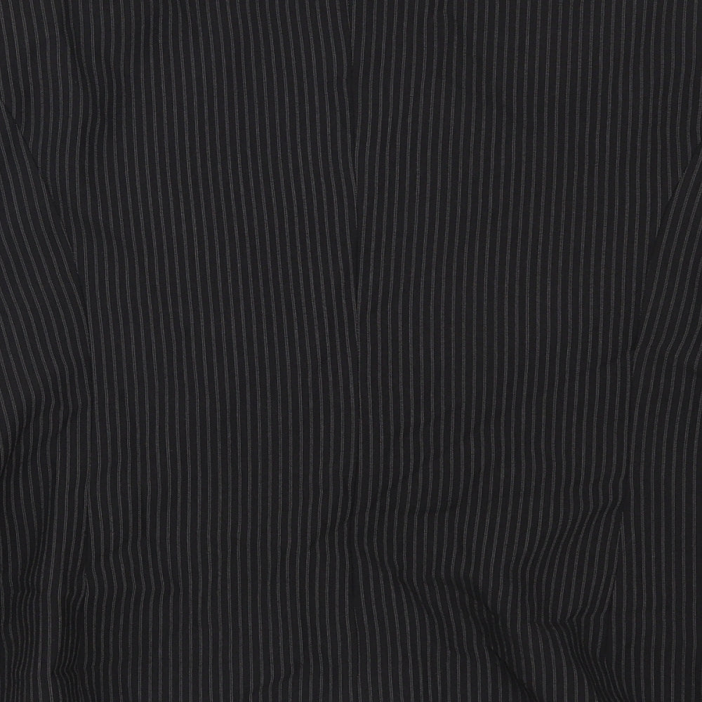Papaya Womens Black Striped  Jacket Suit Jacket Size 20