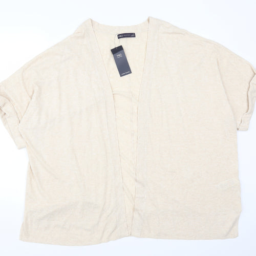Marks and Spencer Womens Beige   Cardigan Jumper Size XL
