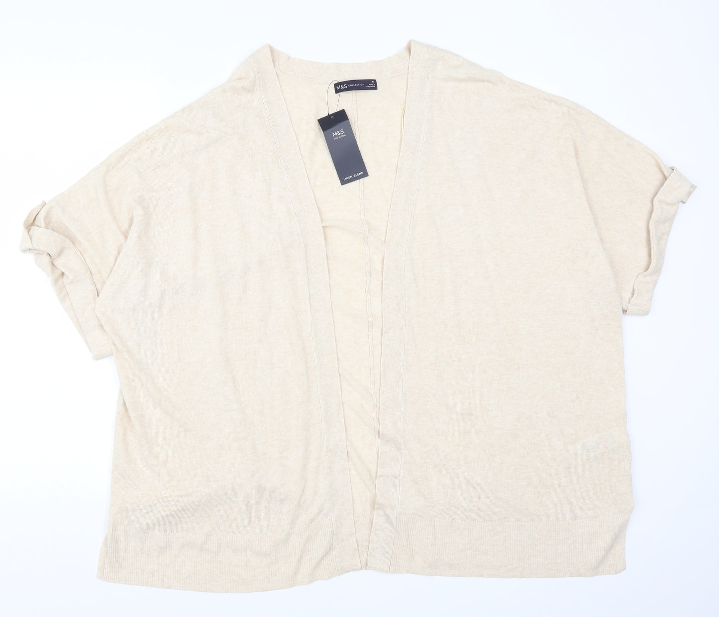 Marks and Spencer Womens Beige   Cardigan Jumper Size XL
