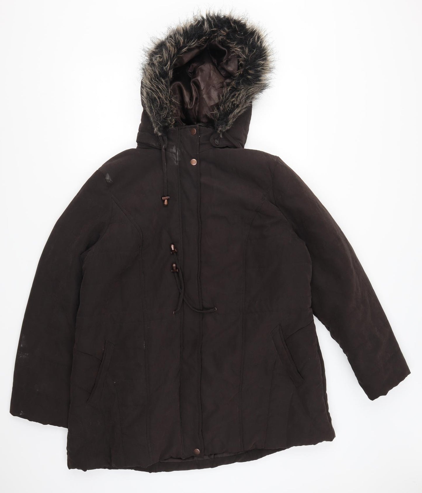 BHS Womens Brown   Parka Coat Size 20