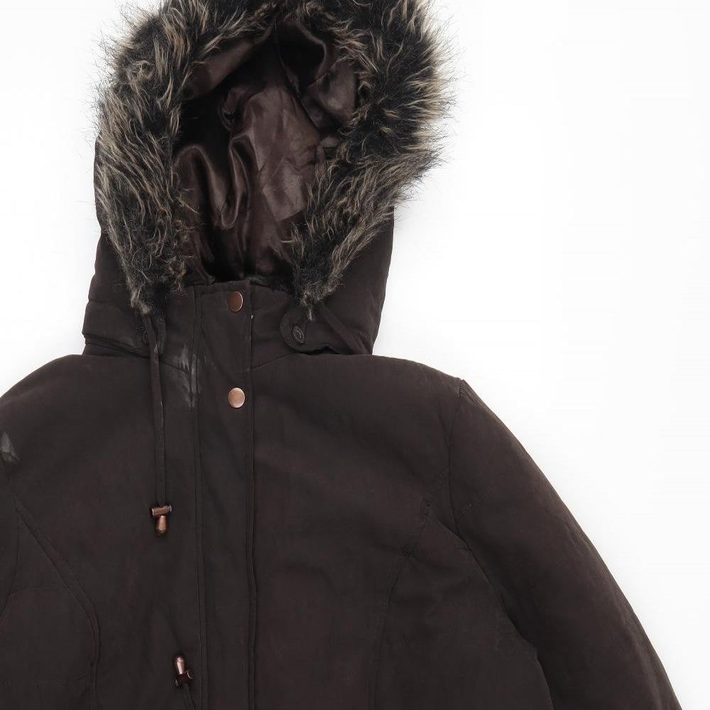 BHS Womens Brown   Parka Coat Size 20