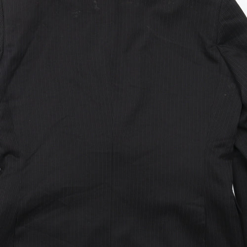 F&F Mens Black Striped  Jacket Suit Jacket Size 38