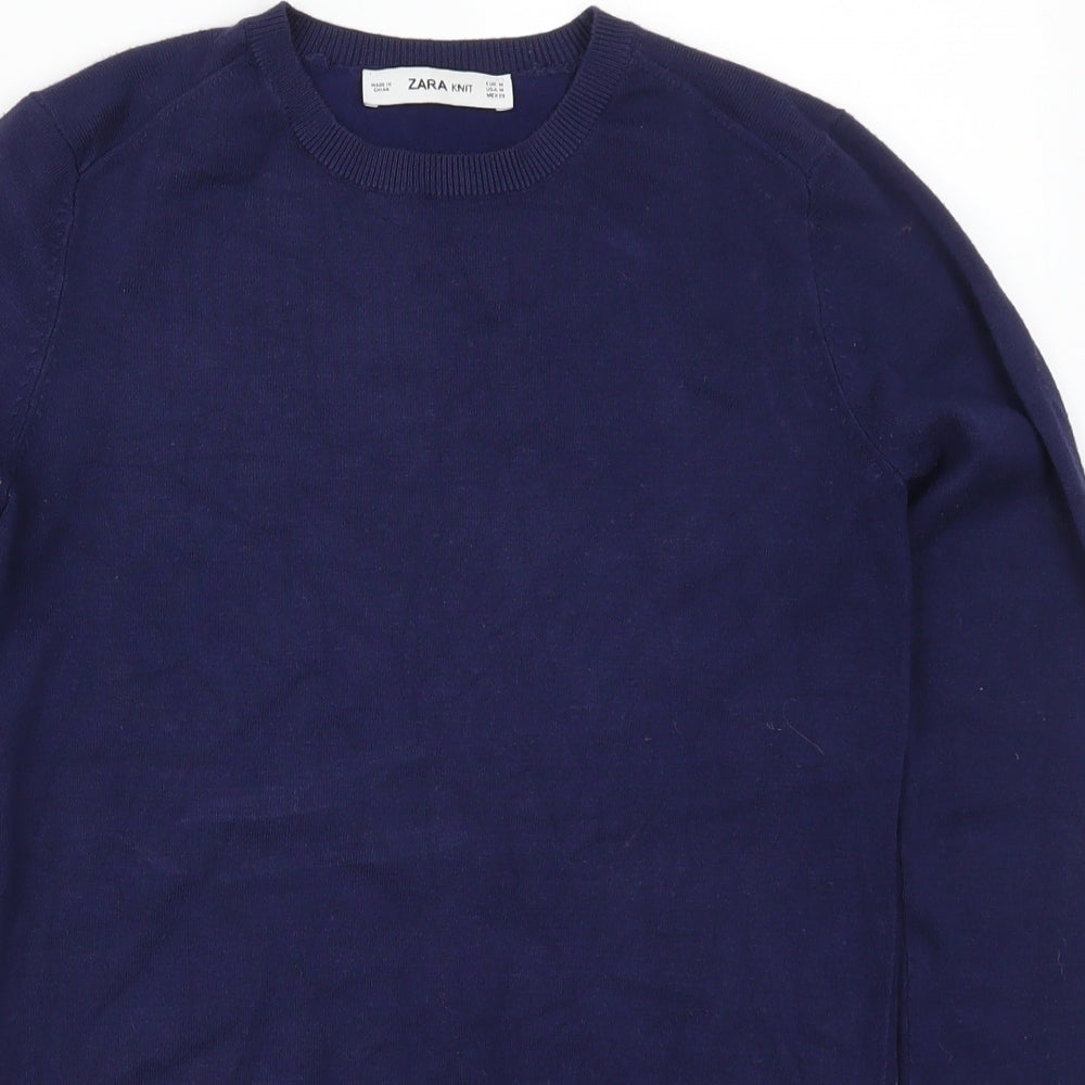 Zara Womens Blue   Pullover Jumper Size M