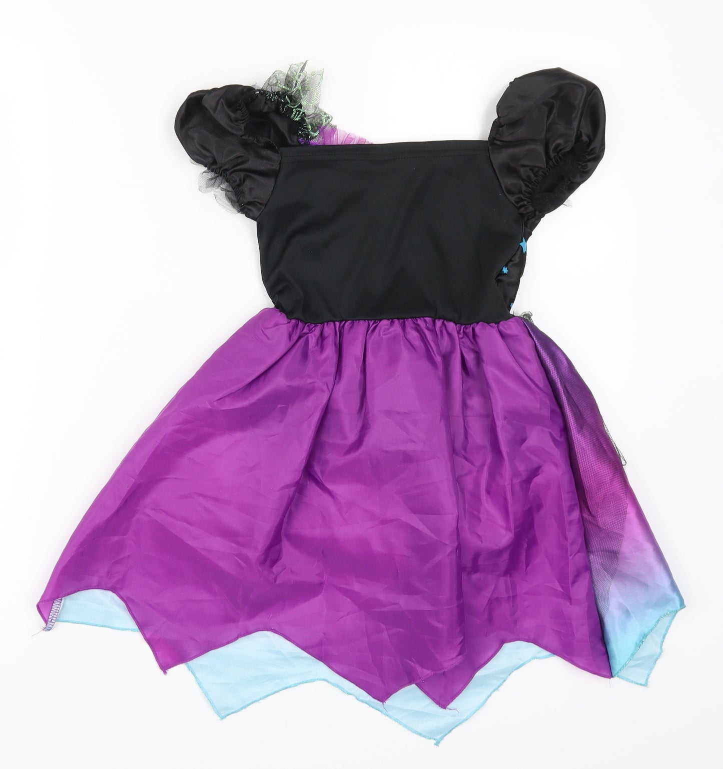 F&F Girls Purple   Skater Dress  Size 5-6 Years  - Witch Costume