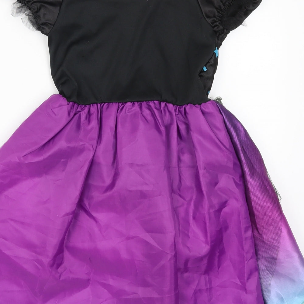F&F Girls Purple   Skater Dress  Size 5-6 Years  - Witch Costume