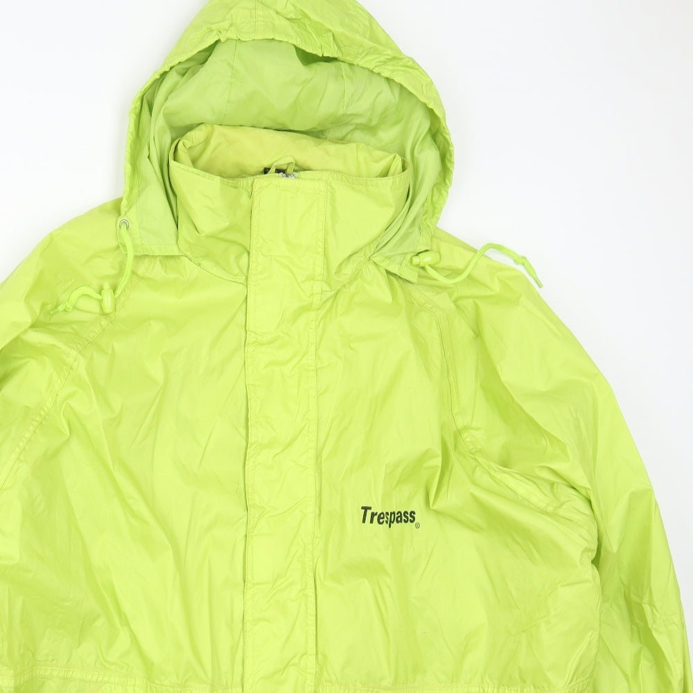 Trespass Mens Green   Rain Coat Coat Size XL