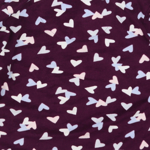 Debenhams Womens Purple Geometric  Top Pyjama Top Size 12  - Love Hearts