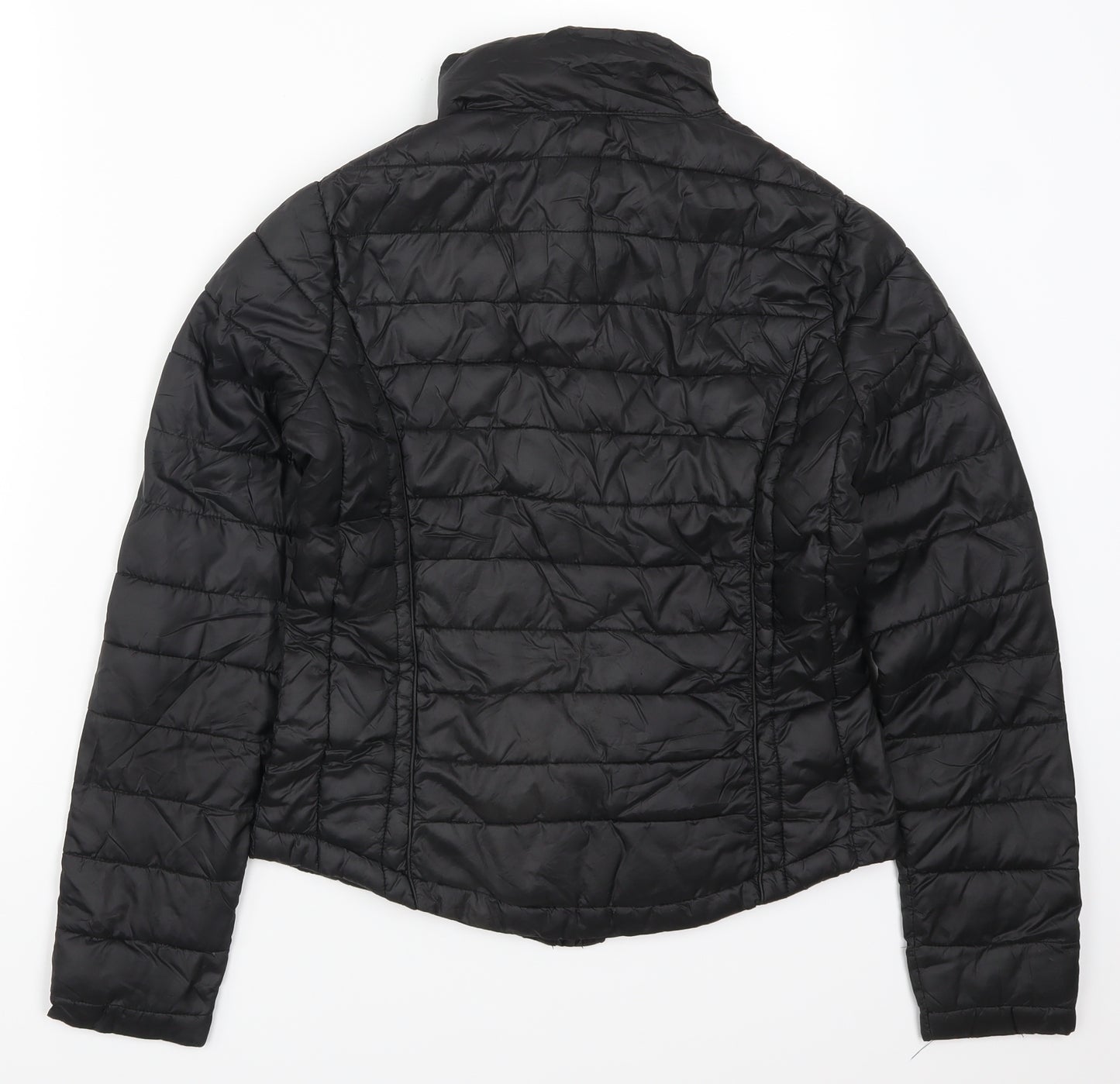 Primark Womens Black   Quilted Coat Size 6