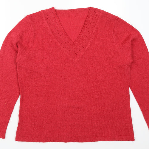 Classics Womens Red   Pullover Jumper Size 16