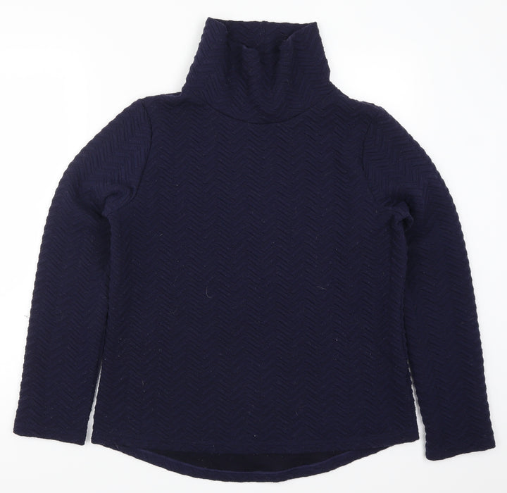 Matalan Womens Blue Geometric  Pullover Sweatshirt Size M