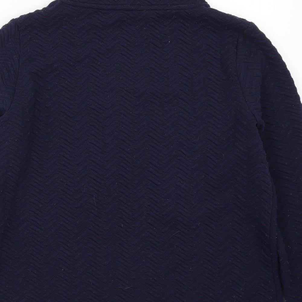 Matalan Womens Blue Geometric  Pullover Sweatshirt Size M