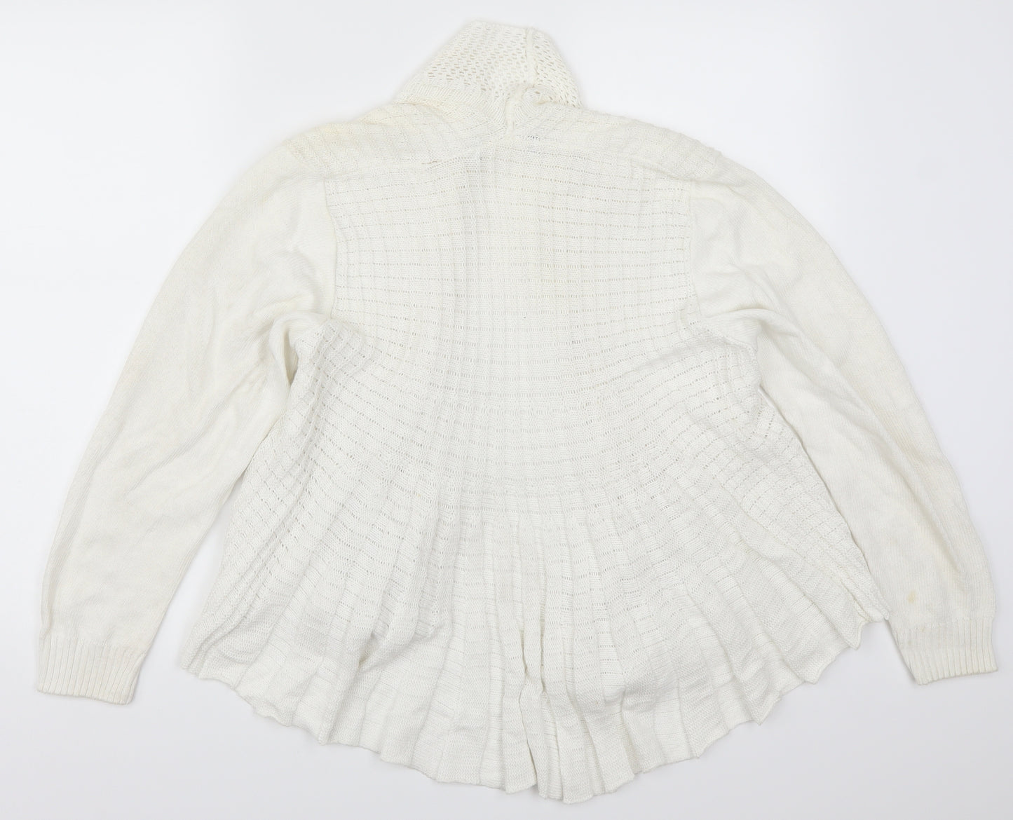 Preworn Womens White   Cardigan Jumper Size M