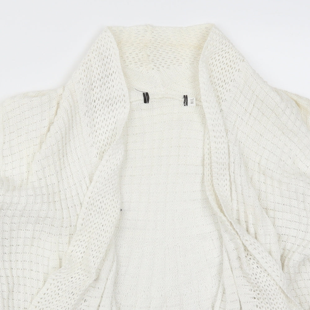 Preworn Womens White   Cardigan Jumper Size M