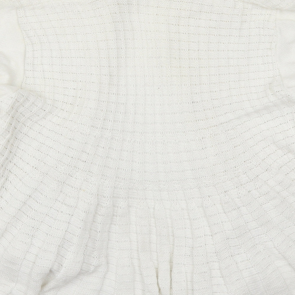 Preworn Womens White   Cardigan Jumper Size M
