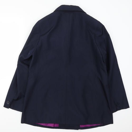 Maine Womens Blue   Pea Coat Coat Size 14
