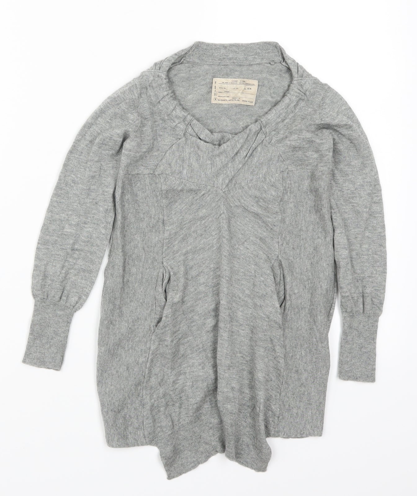 AllSaints Girls Grey   Jumper Dress  Size 6 Years