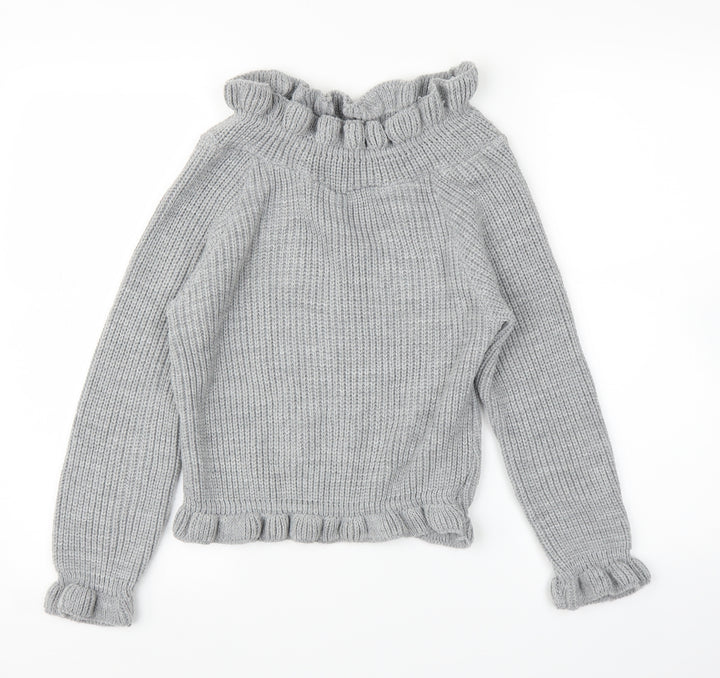 Misspap Womens Grey Pullover Jumper Size S