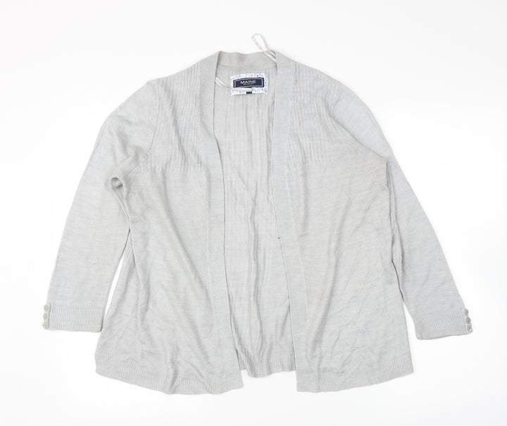 Debenhams Womens Grey Cardigan Jumper Size 12
