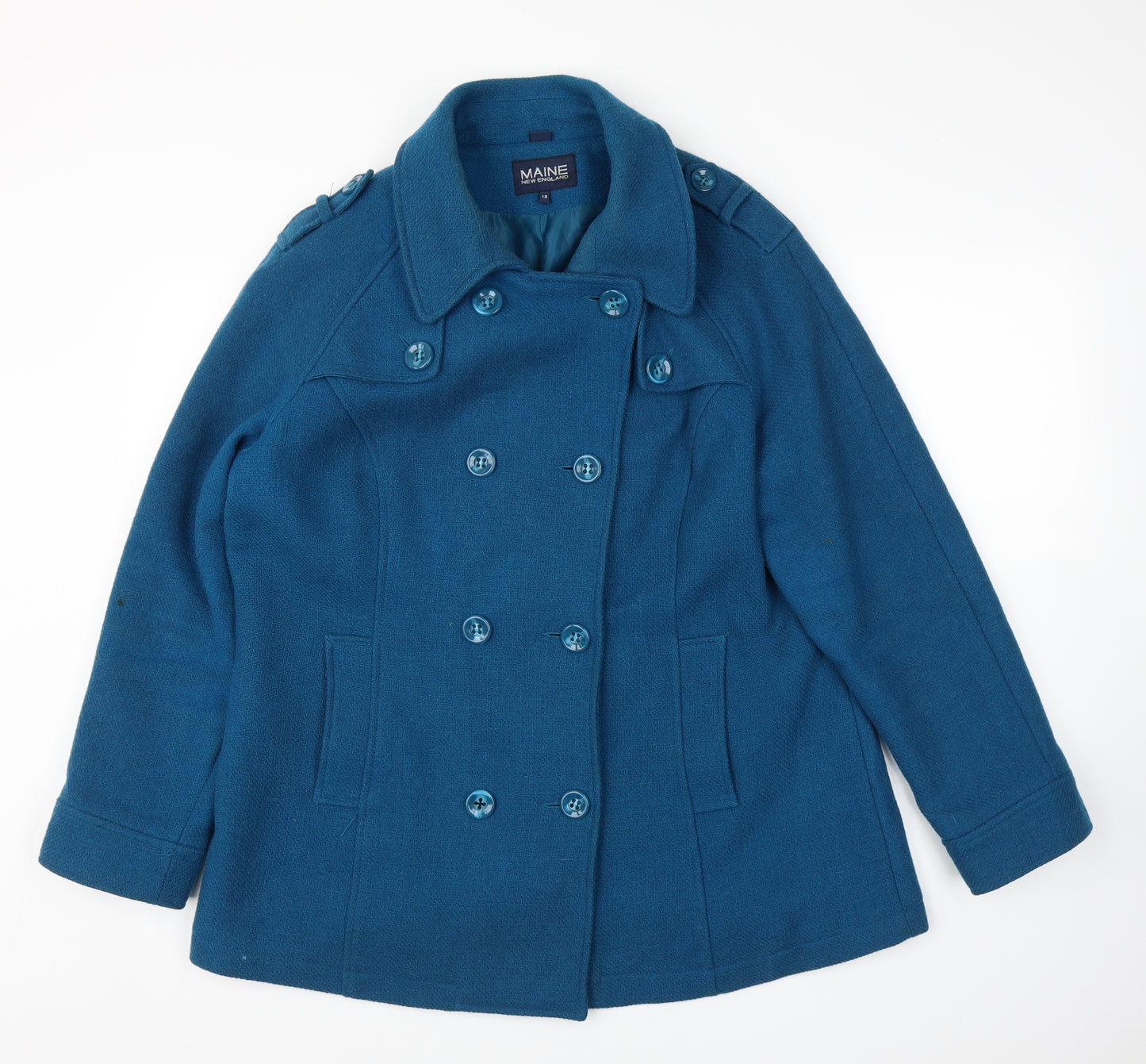 Debenhams Womens Blue   Pea Coat Coat Size 18