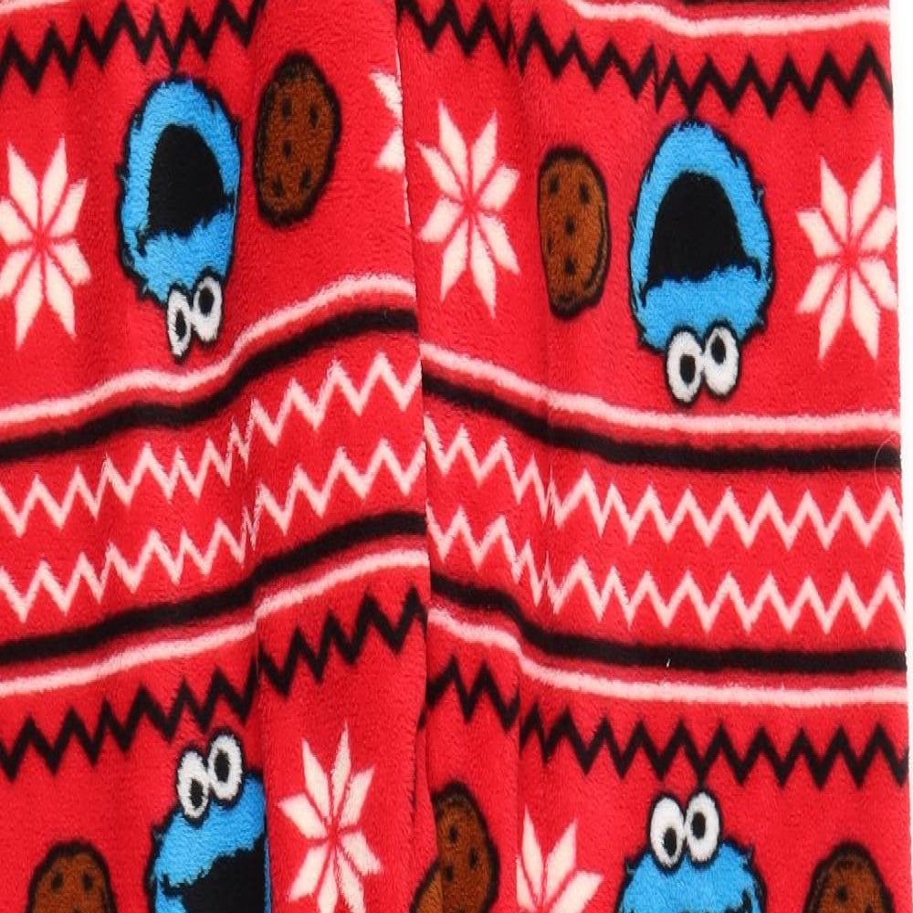 Primark Womens Red Fair Isle  Chemise Pyjama Pants Size L  - Cookie Monster