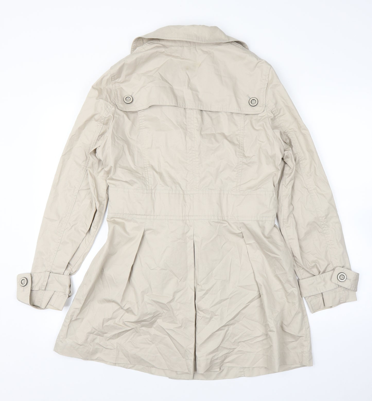 Monsoon Womens Beige   Trench Coat Coat Size 14