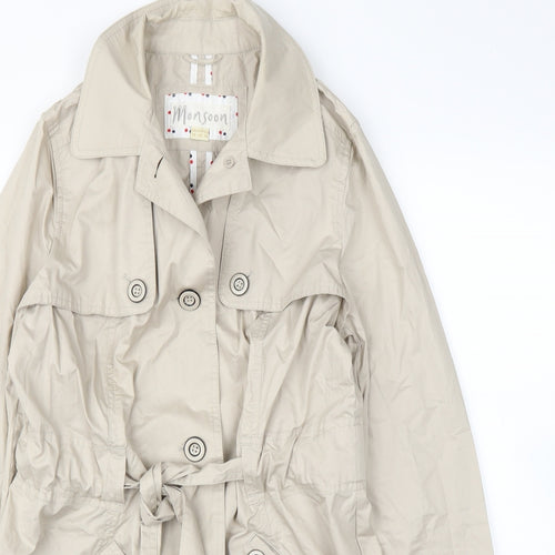 Monsoon Womens Beige   Trench Coat Coat Size 14