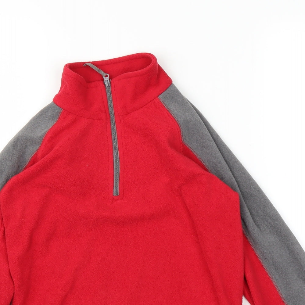 Mountain Warehouse Boys Red  Fleece Pullover Jumper Size 9-10 Years