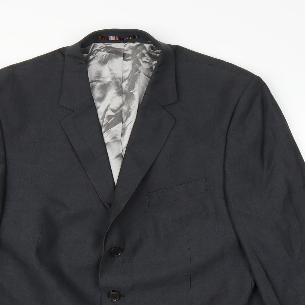 River Island Mens Grey  Rayon Jacket Suit Jacket Size 44