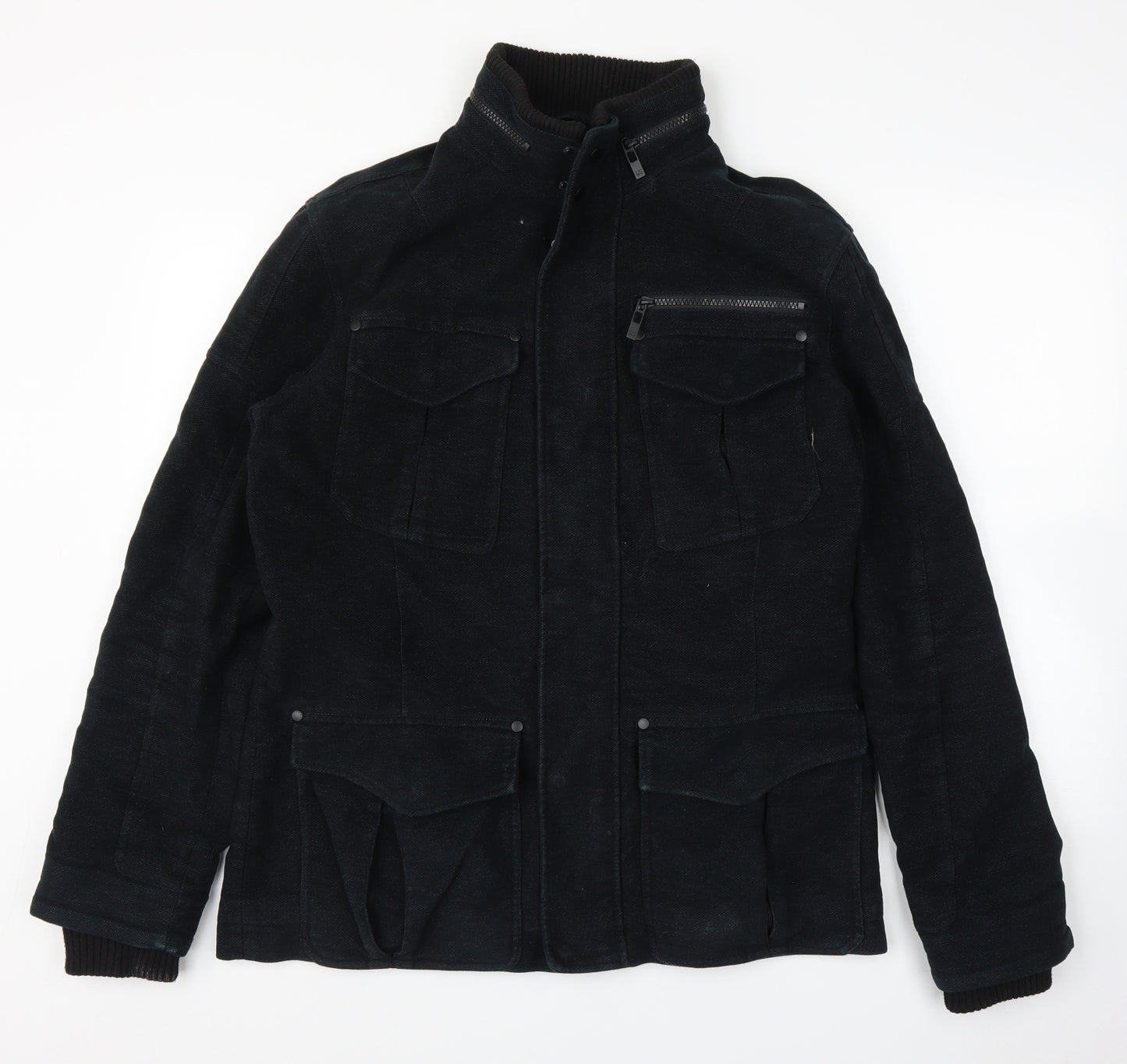 NEXT Mens Black   Military Jacket Coat Size L