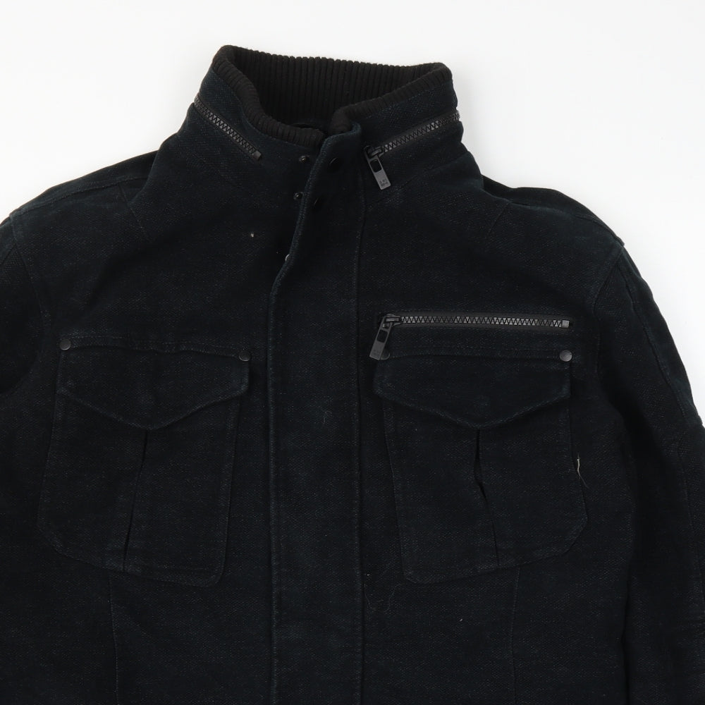 NEXT Mens Black   Military Jacket Coat Size L