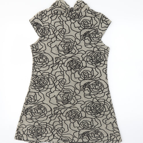 Pussycat London Womens Beige Floral  A-Line  Size M