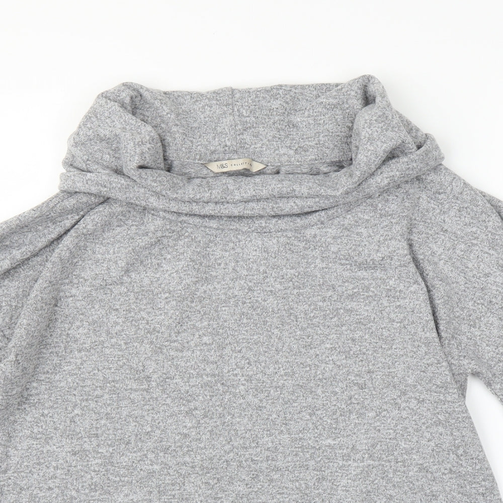 M&S Womens Grey   Pullover Jumper Size 8
