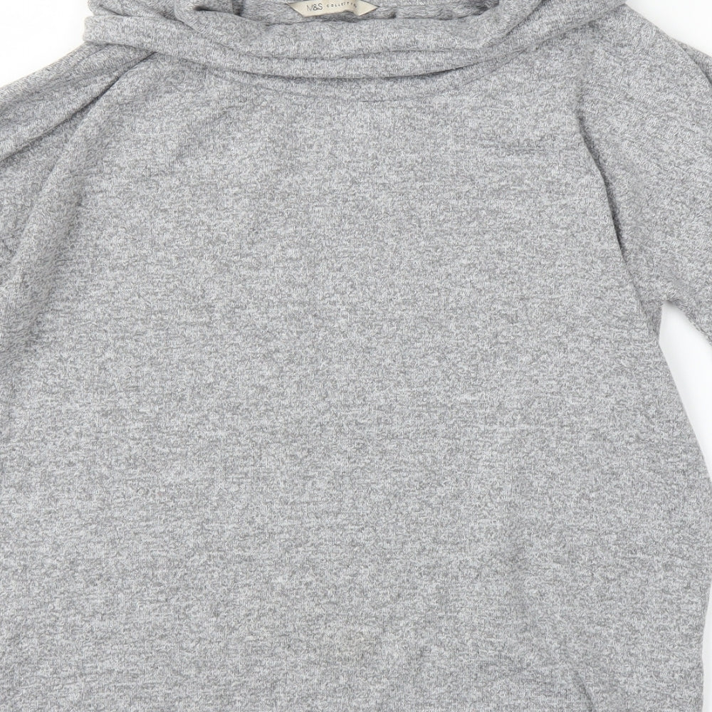 M&S Womens Grey   Pullover Jumper Size 8