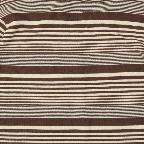 Touch Womens Brown Striped  Pullover Jumper Size L